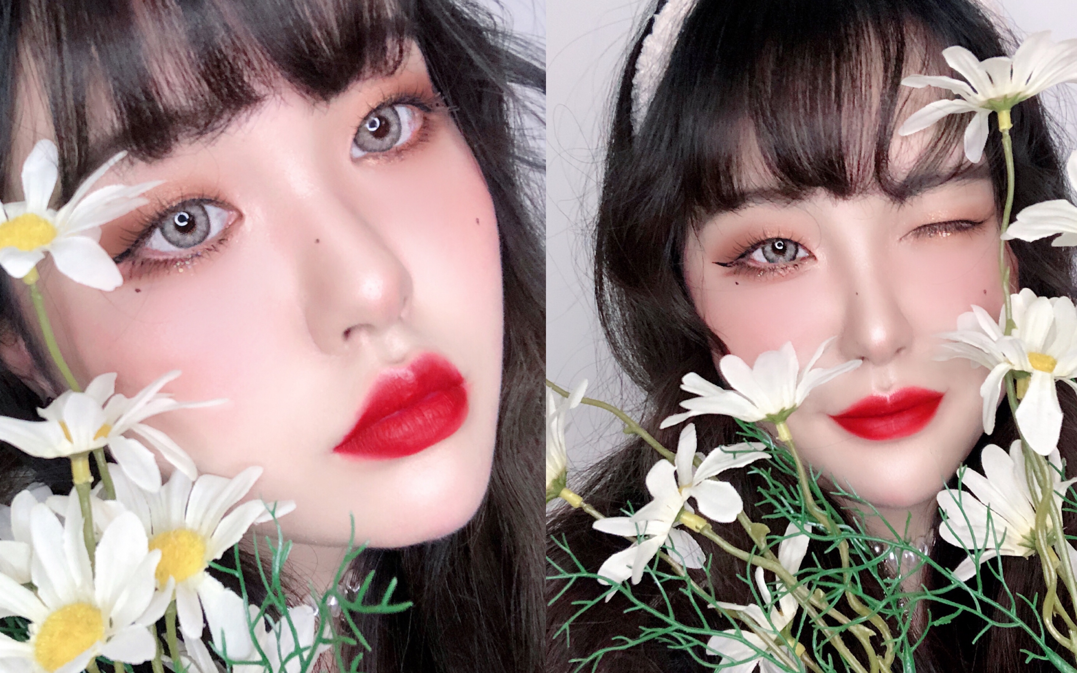 单眼皮日系甜美妆容/超简单放大双眼/日杂娃娃眼睑下至化法