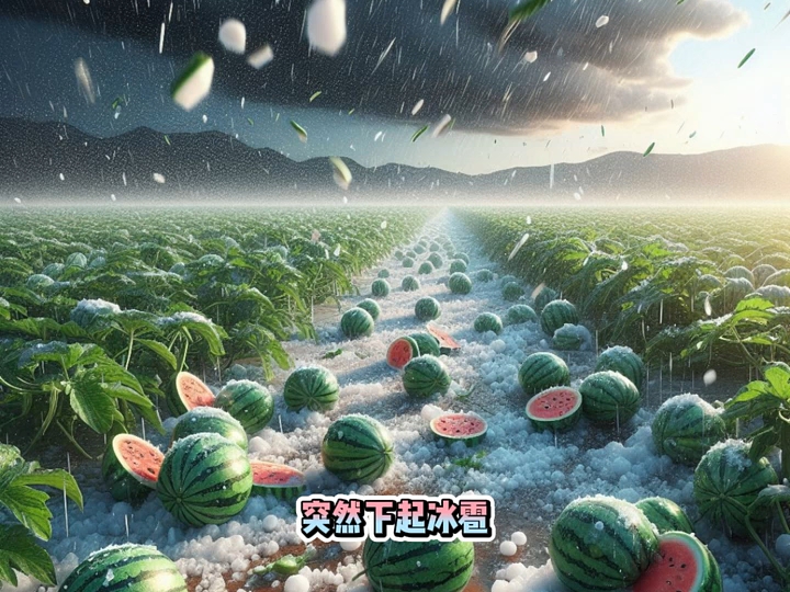汤姆和杰瑞辛辛苦苦种的西瓜被冰雹砸烂了 "二次元 "猫和老鼠 "儿童