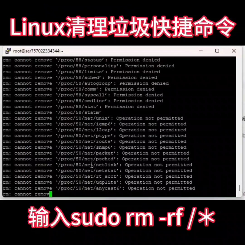 Linux清理系统垃圾命令sudo rm rf /*请收藏哔哩哔哩bilibili