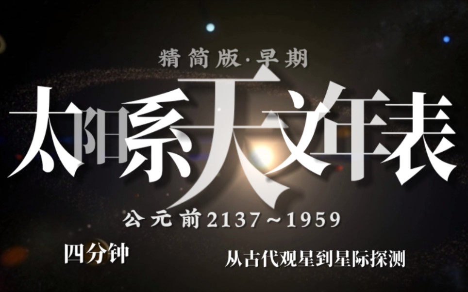 [图]人类群星闪耀时！早期太阳系天文年表！探索史诗！