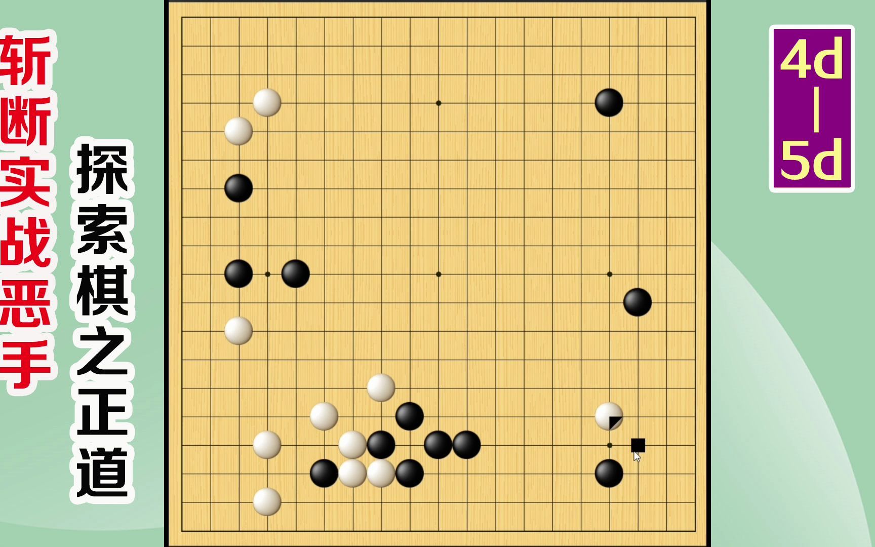 围棋实战解说,级位、段位涨棋捷径:蛮干