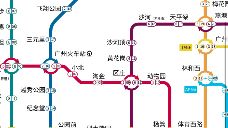 广东广州地铁线路图
