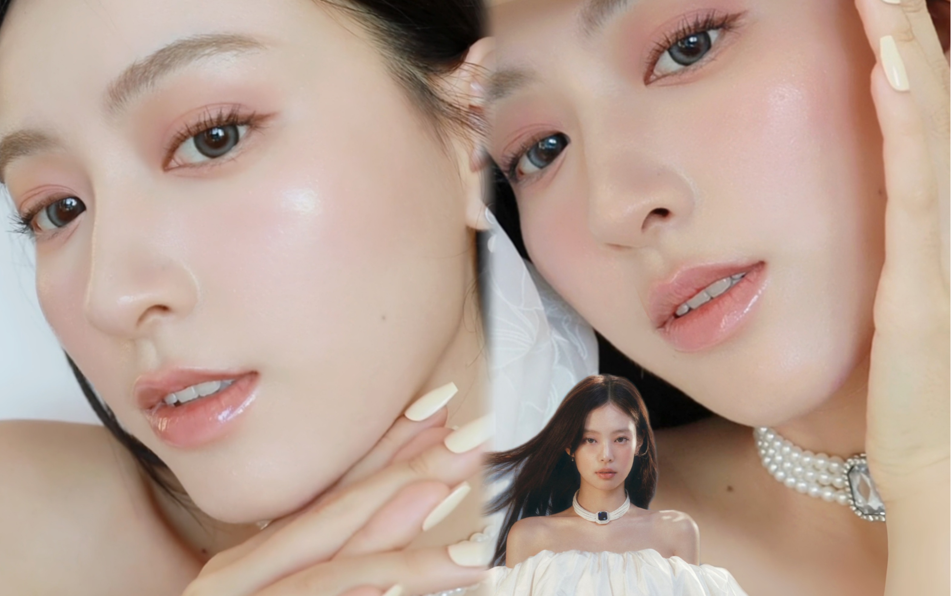 被jennie美疯!真的好爱这种清透水光肌妆容