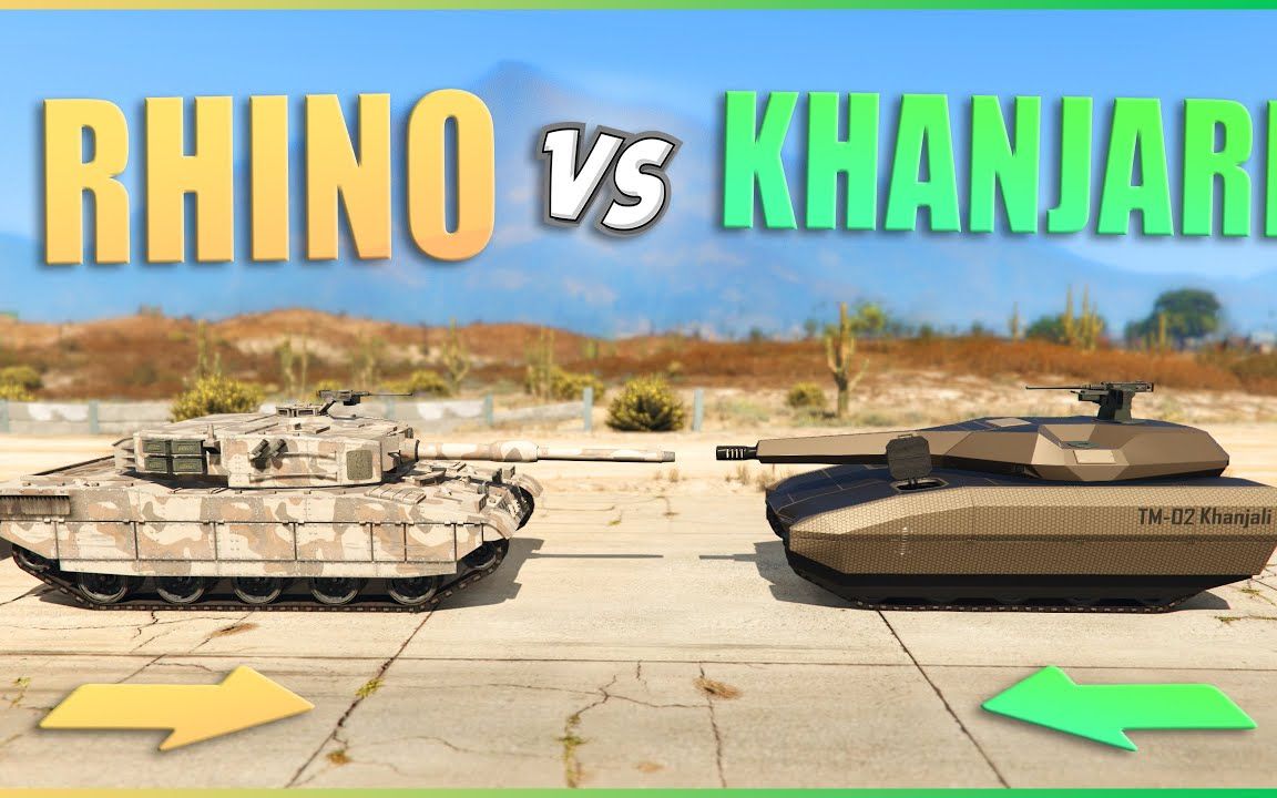 gta5坦克大决战犀牛vs可汗贾利