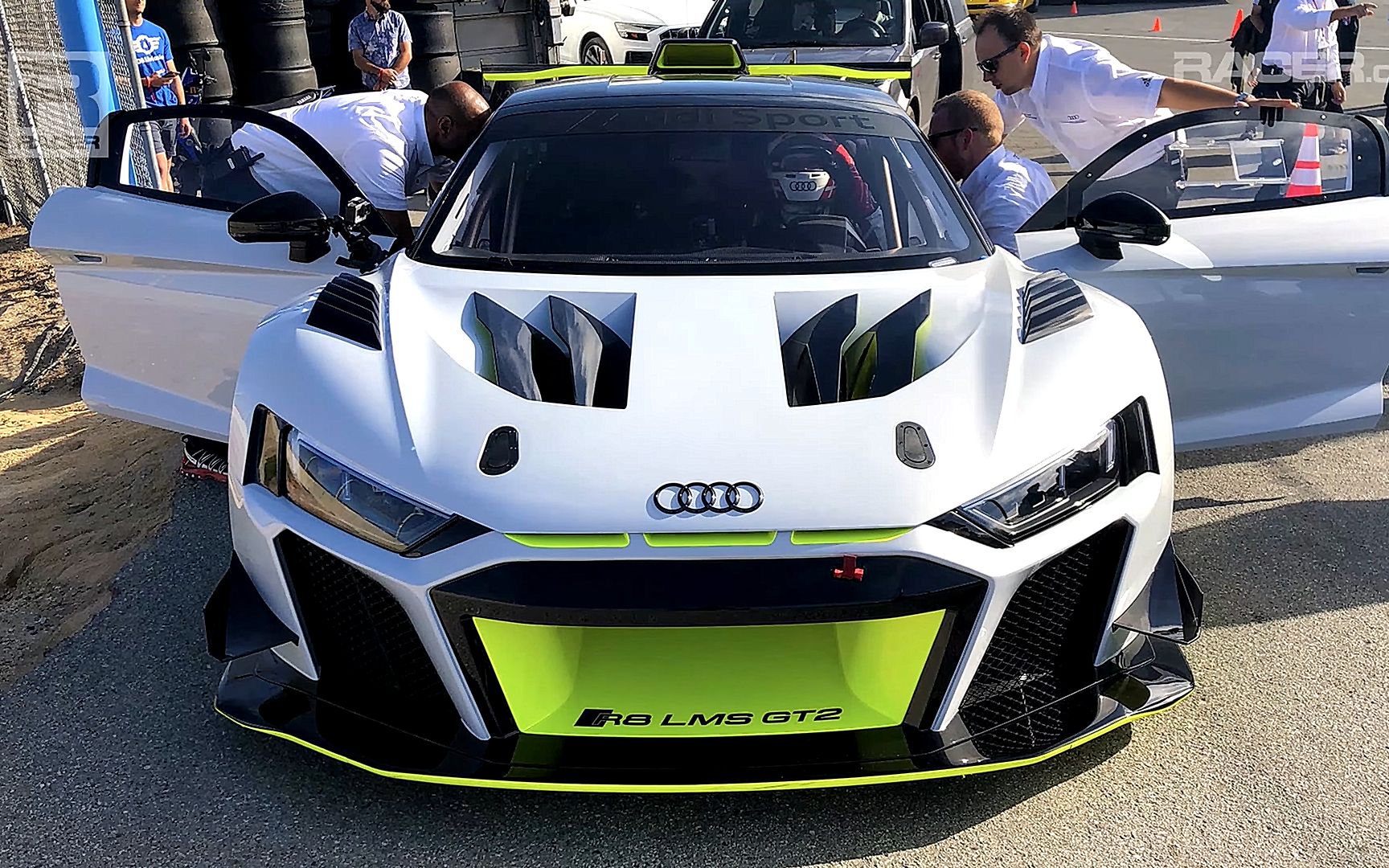 racer杂志拉古纳塞卡赛道测试全新奥迪r8lmsgt2车手tomkristensen4k