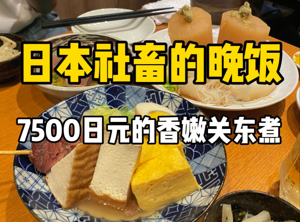 日本社畜立冬下班吃啥!7500日元的暖心关东煮,白萝卜太多汁不要太香~哔哩哔哩bilibili