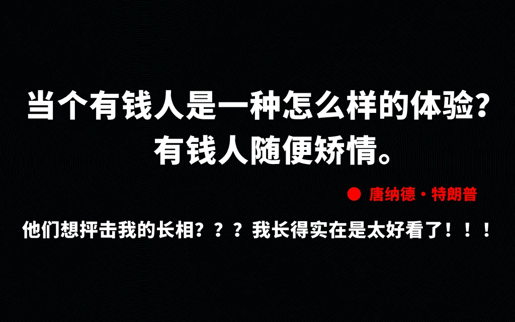 唐纳德ⷮŠ特朗普超狂语录:政客只会打嘴炮,动不了真格哔哩哔哩bilibili