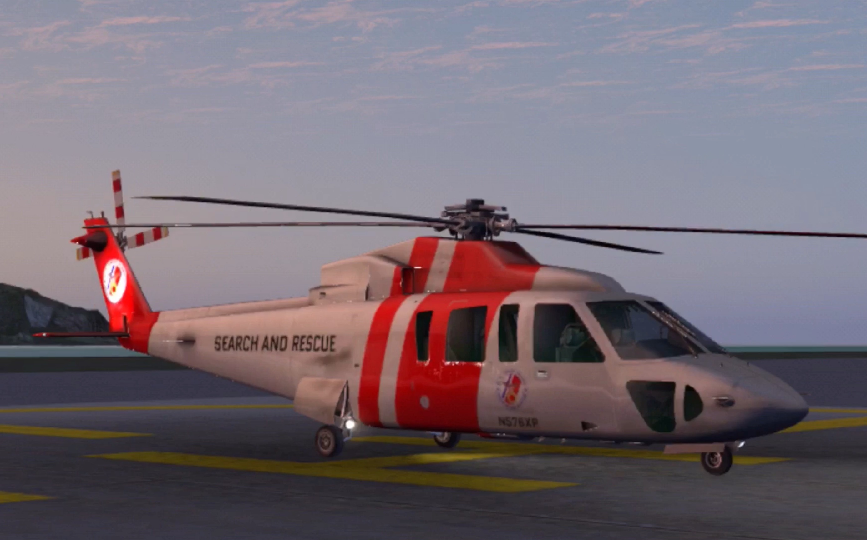 【x-plane10】美国海岸警卫队s-76救援直升机火奴鲁鲁巡逻_哔哩哔哩