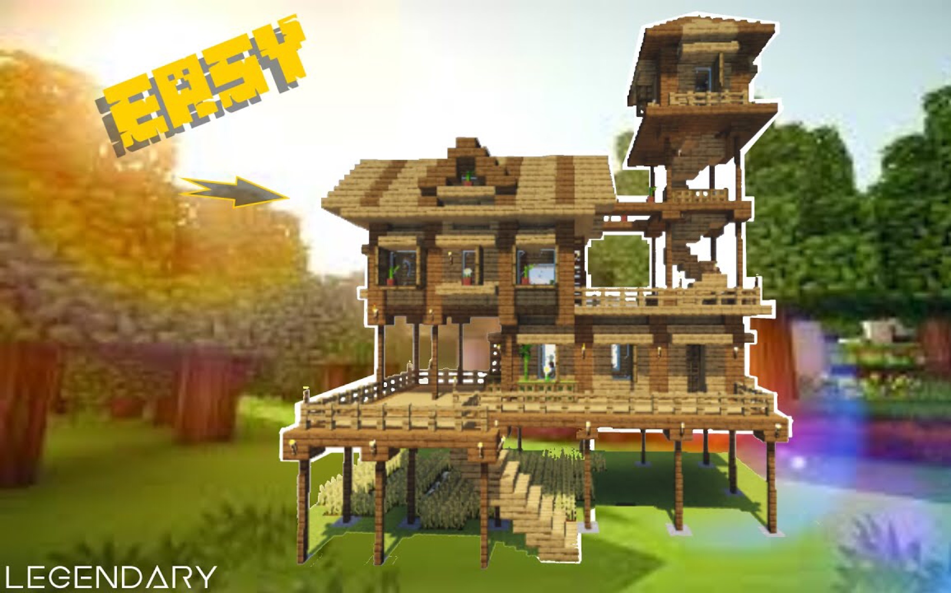 【Legendary Builds】进阶生存小屋|MC建筑教学哔哩哔哩bilibili