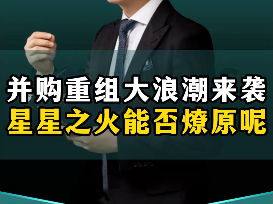 并购重组大浪潮来袭,星星之火能否燎原呢?企业家创业者如何把握机会呢?哔哩哔哩bilibili