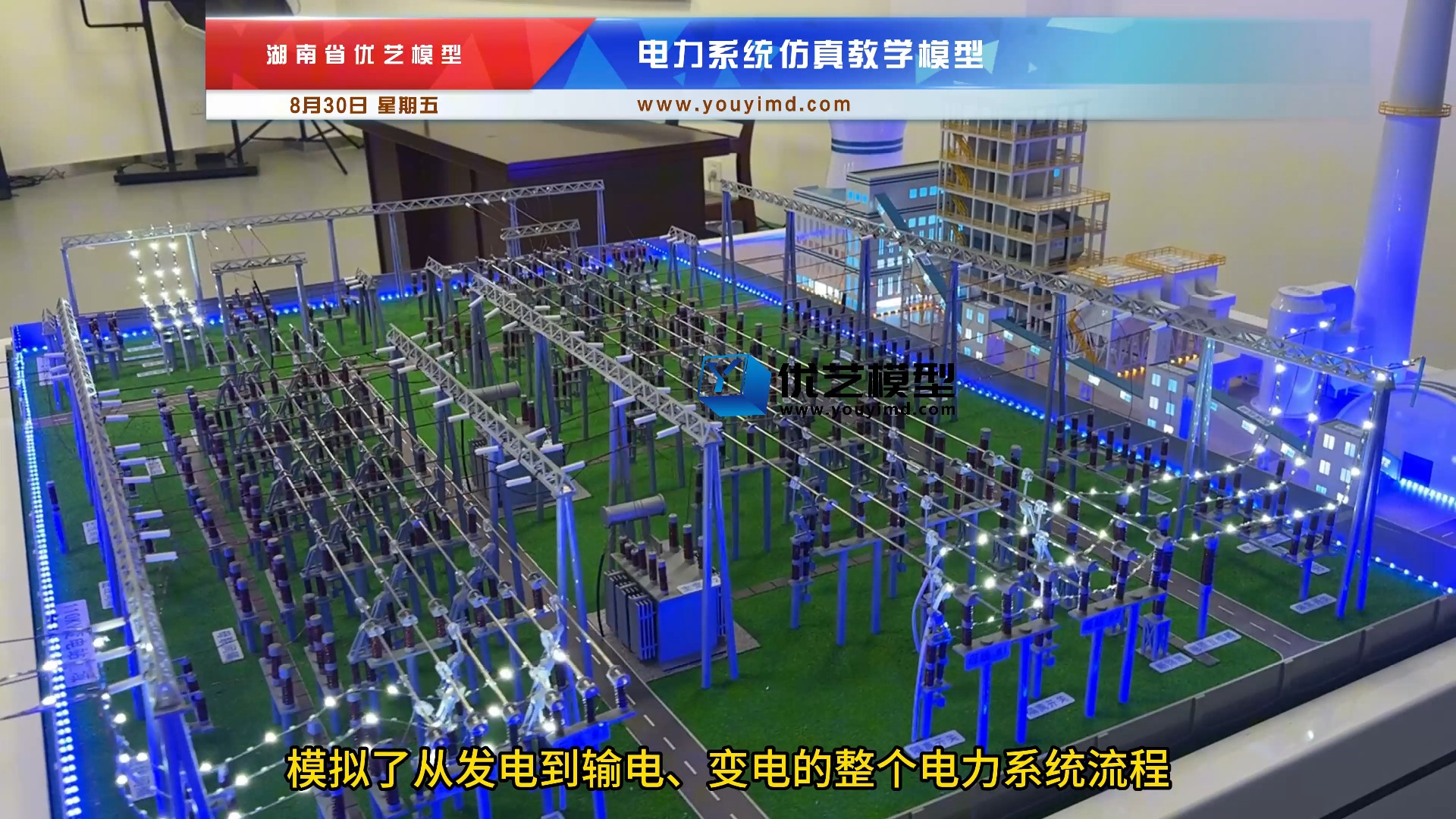湖南省优艺模型——电力系统仿真教学模型,火力发电原理模型,220kv变