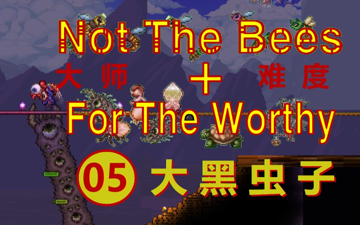 【泰拉瑞亚】又黑又粗又长 Not The Bees+For The Worthy 大师模式开荒05哔哩哔哩bilibili