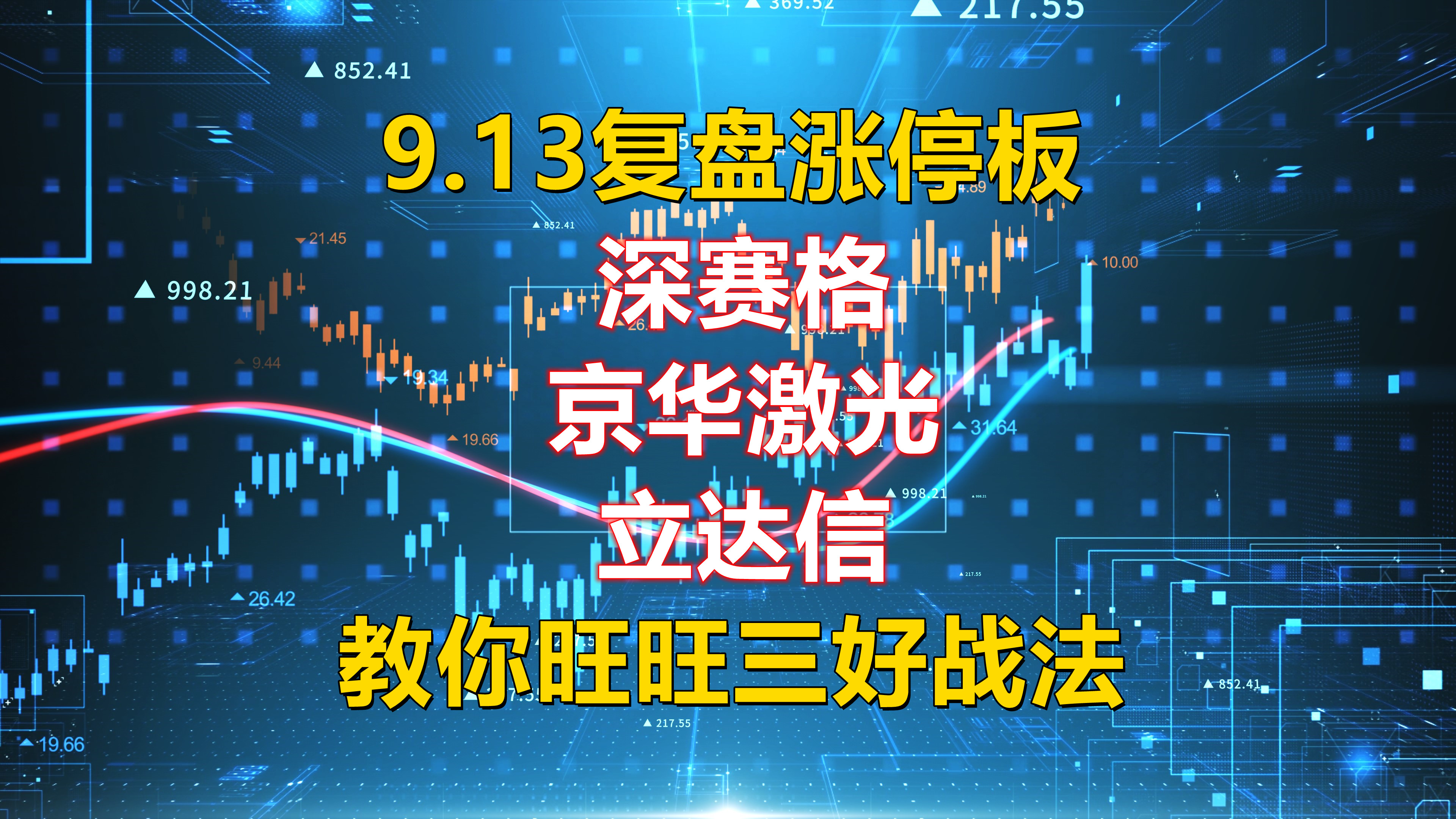 9.13复盘涨停板,深赛格、京华激光、立达信,教你旺旺三好战法!哔哩哔哩bilibili