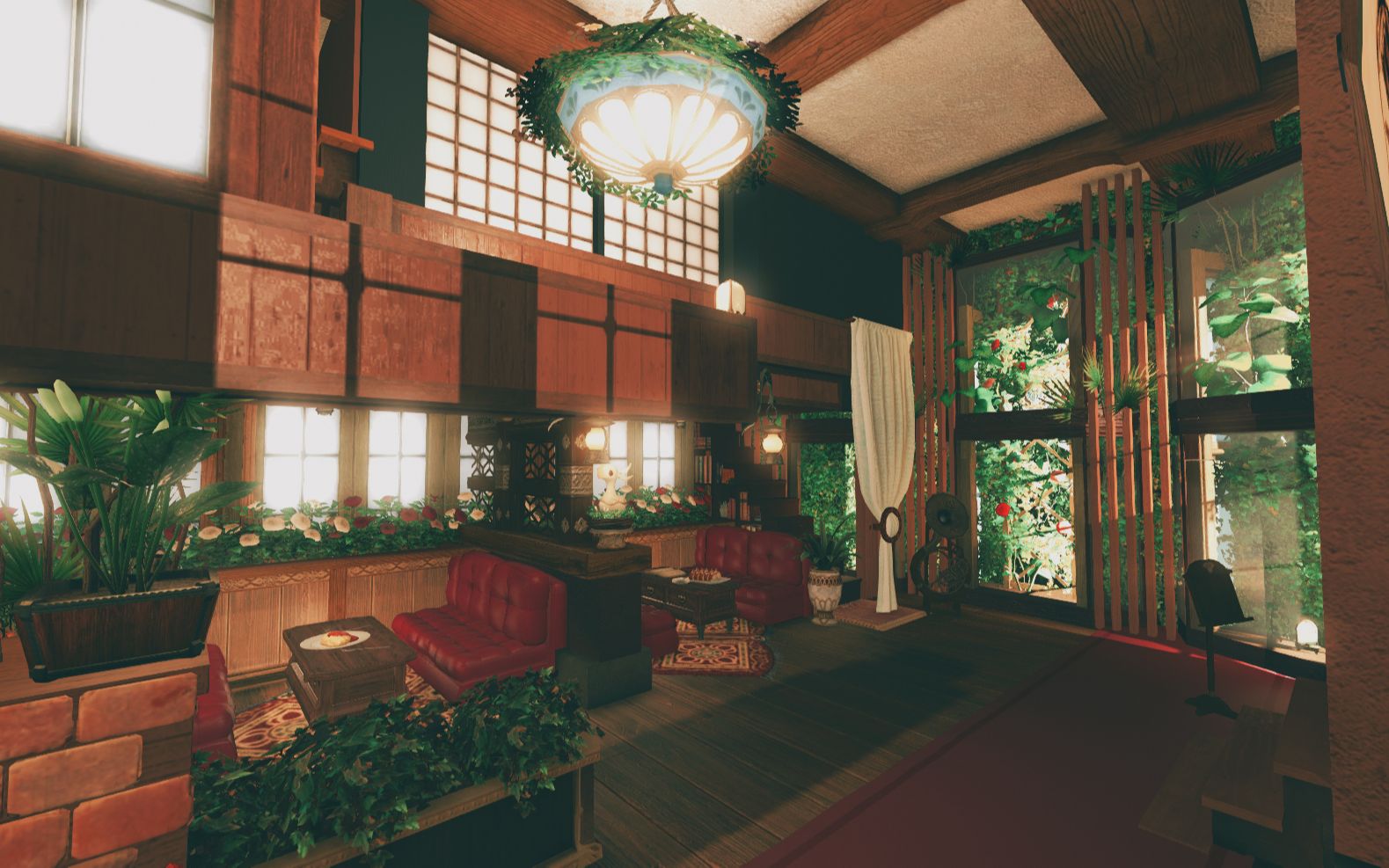 ff14装修s房森系复古餐厅