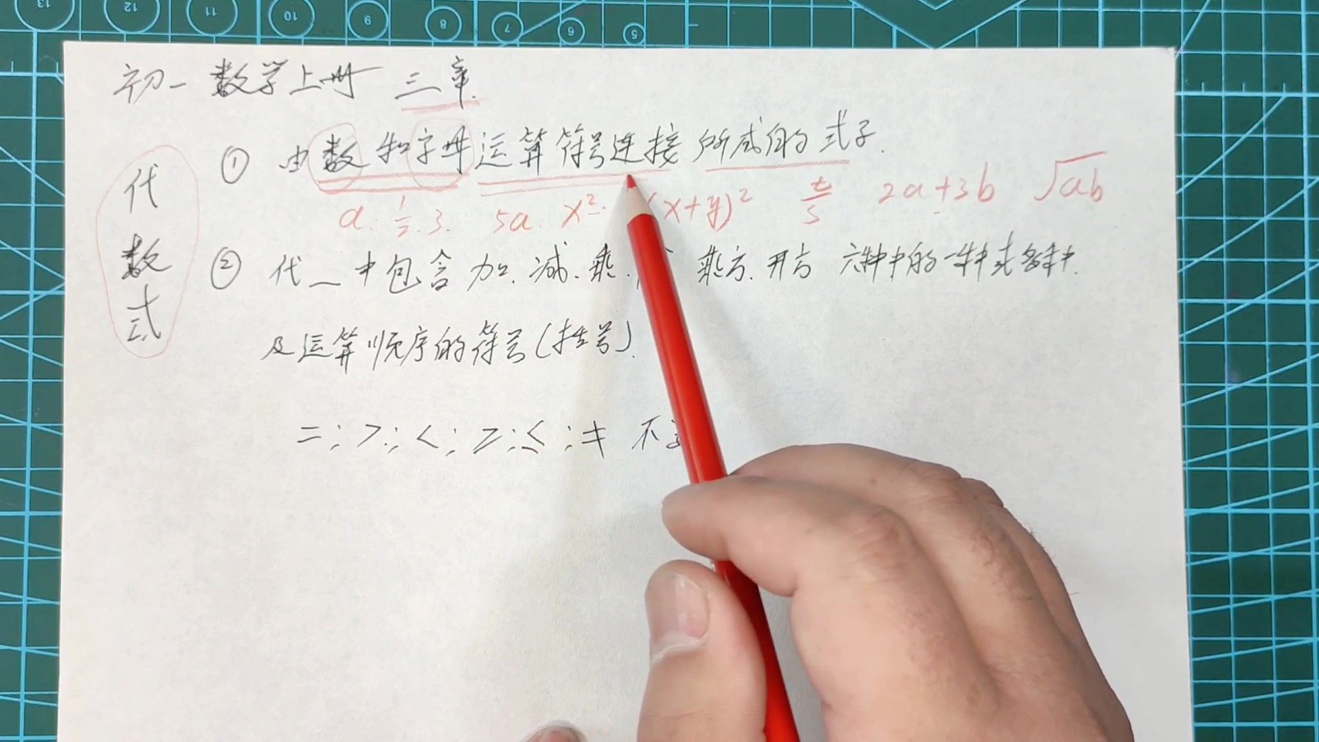 初中数学,七年级上册数学基本知识点,代数式讲解哔哩哔哩bilibili