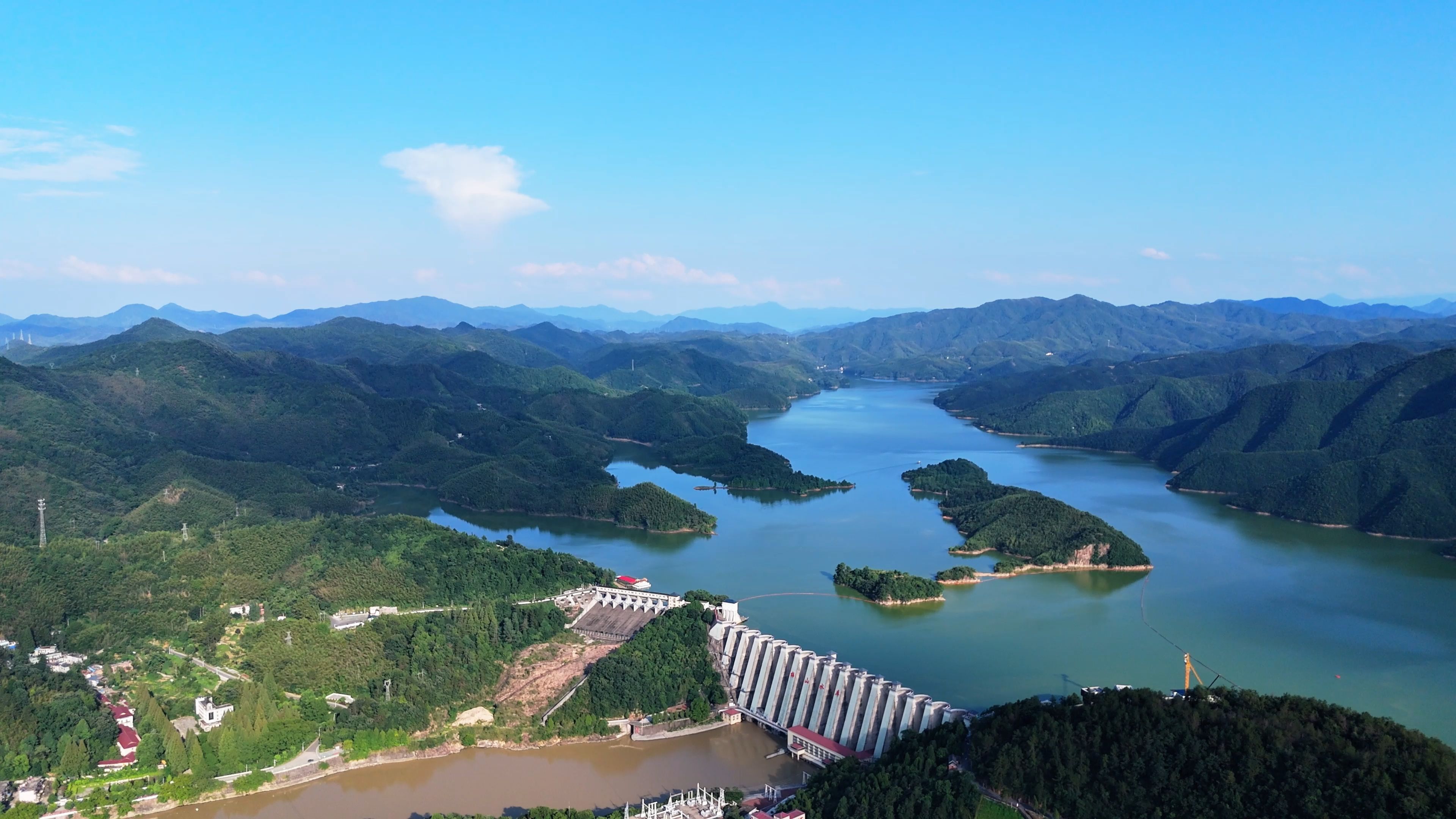 金寨梅山水库4k全景航拍