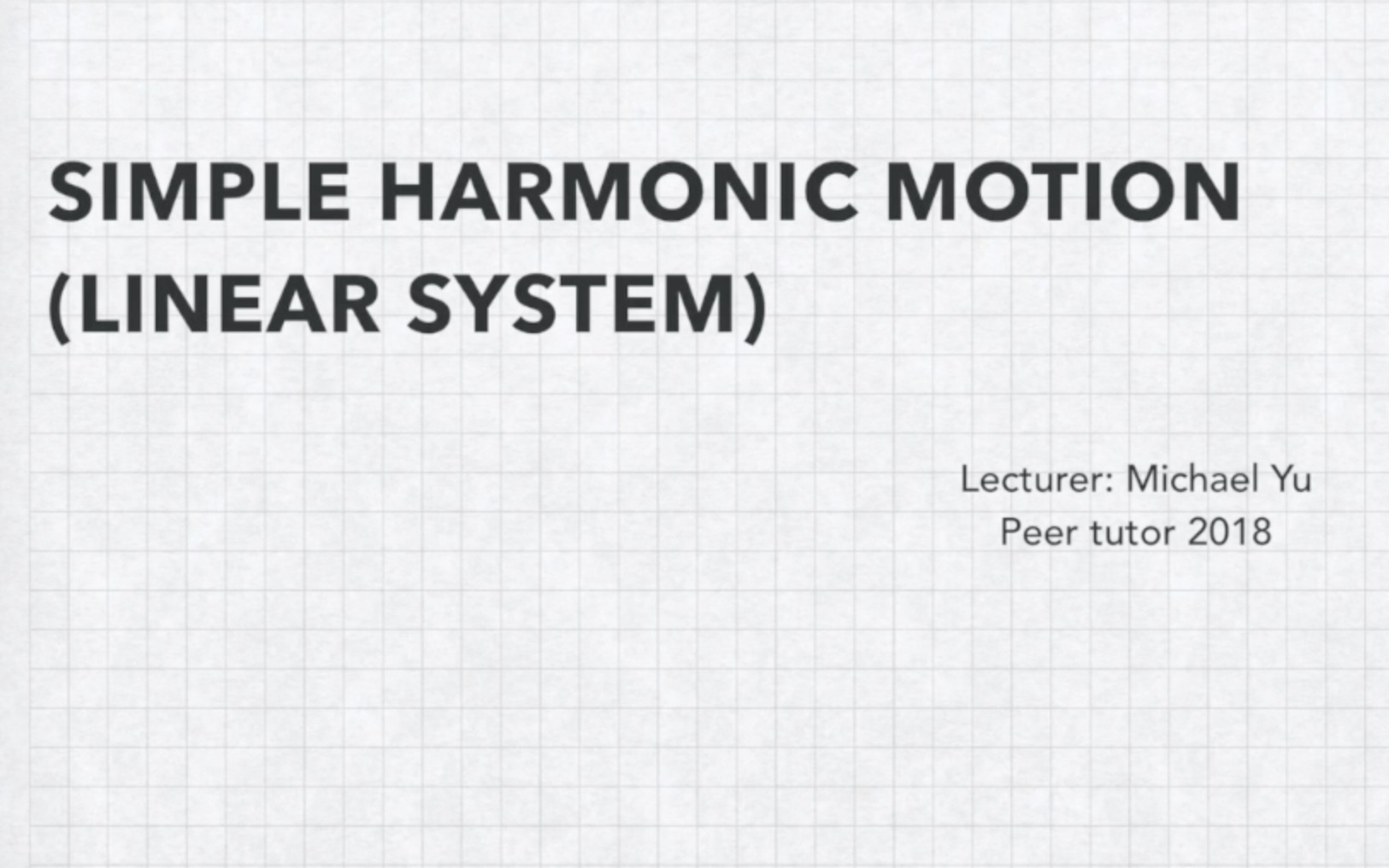 ap物理simpleharmonicmotionlinearsystem简谐运动