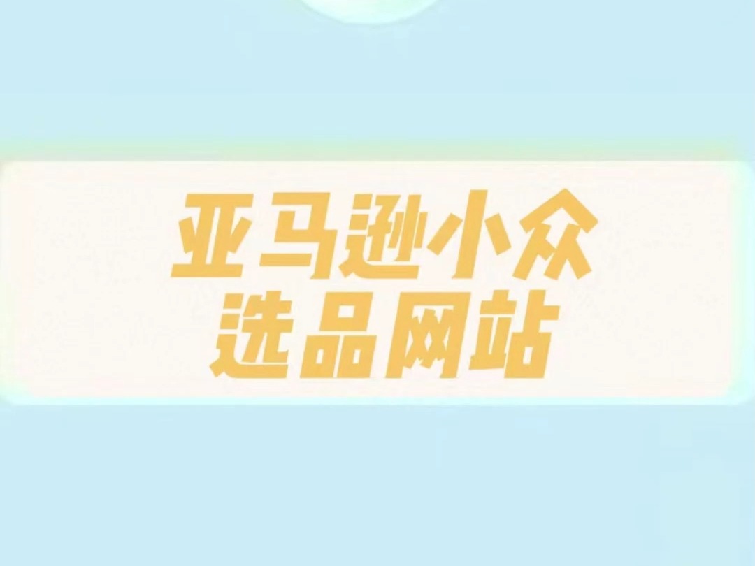 亚马逊小众选品网站哔哩哔哩bilibili