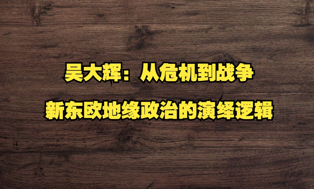 吴大辉:从危机到战争——新东欧地缘政治的演绎逻辑哔哩哔哩bilibili