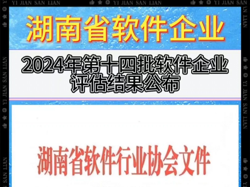 湖南省2024年第十四批软件企业评估结果公布,76家软件企业复评合格,13家软件企业新认定通过软件企业评估 #高新技术企业认定 #项目申报 #软件企业...