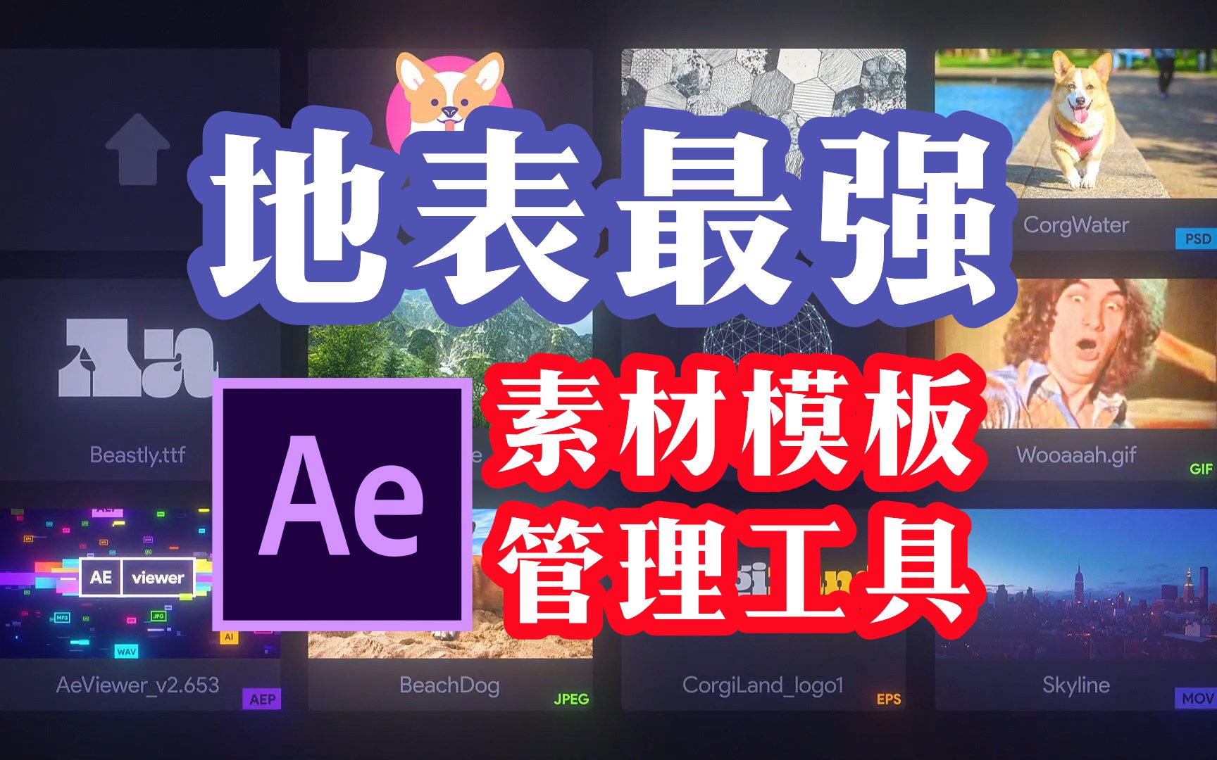 AE素材 | 地表最强AE素材模板管理工具AEViewer 将你的视频制作效率提高5倍哔哩哔哩bilibili