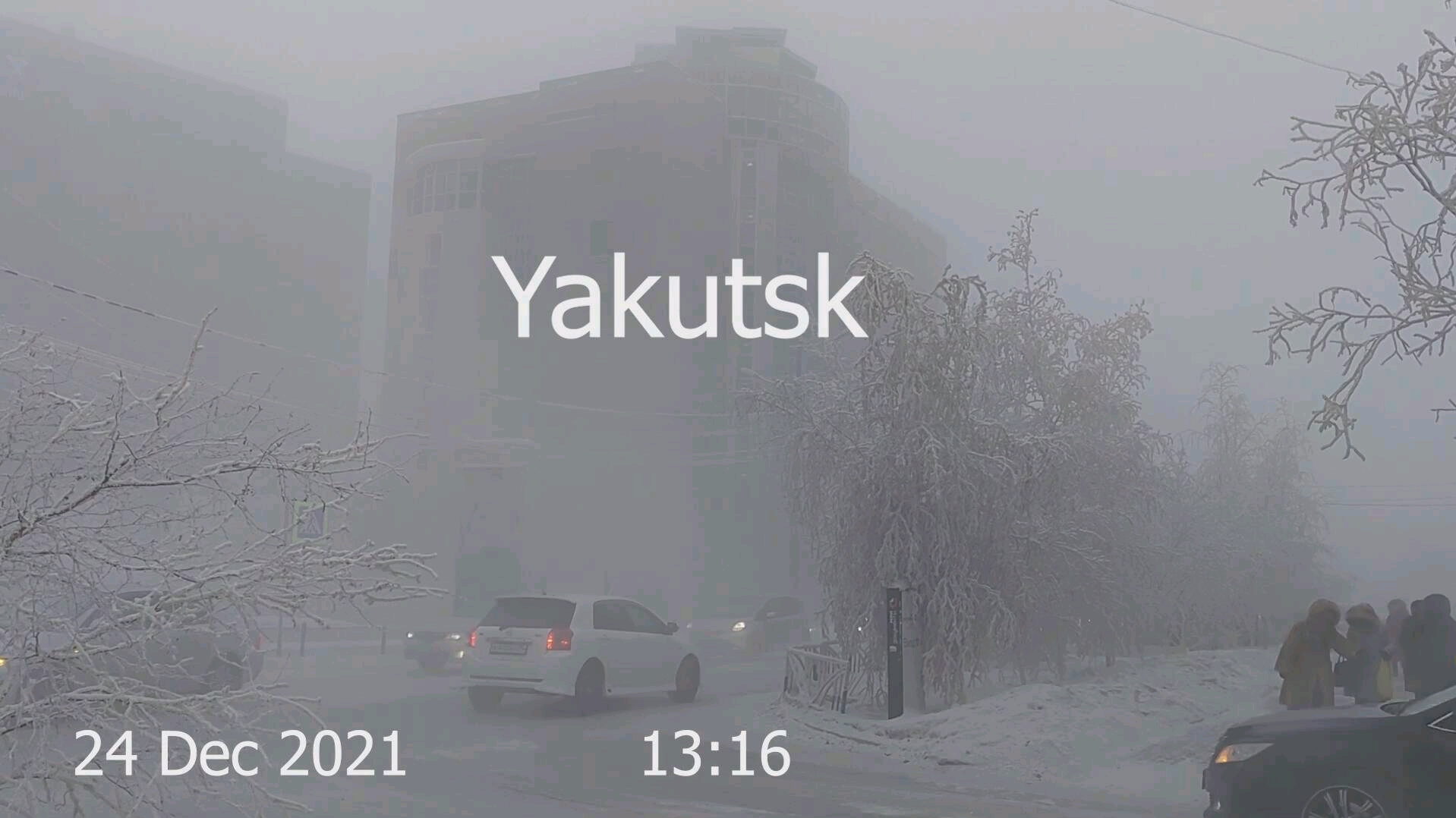 [图]零下50度的雅库茨克街头 - 俄罗斯西伯利亚街景 | YAKUTSK 24 Dec 2021 , - 50 °C (- 59 °F)