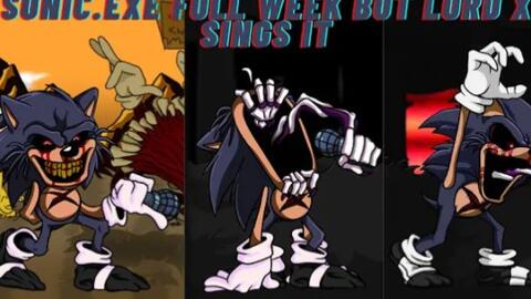 FNF VS. Lord X Sonic.exe FULL WEEK V1 FULL HORROR MOD [HARD] 