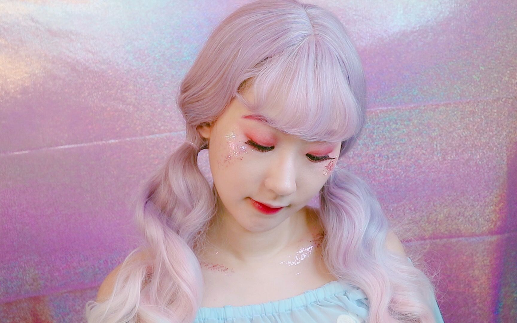 【林姝光lucy】pink splash粉色亮片妆~喜欢二次元的感觉?