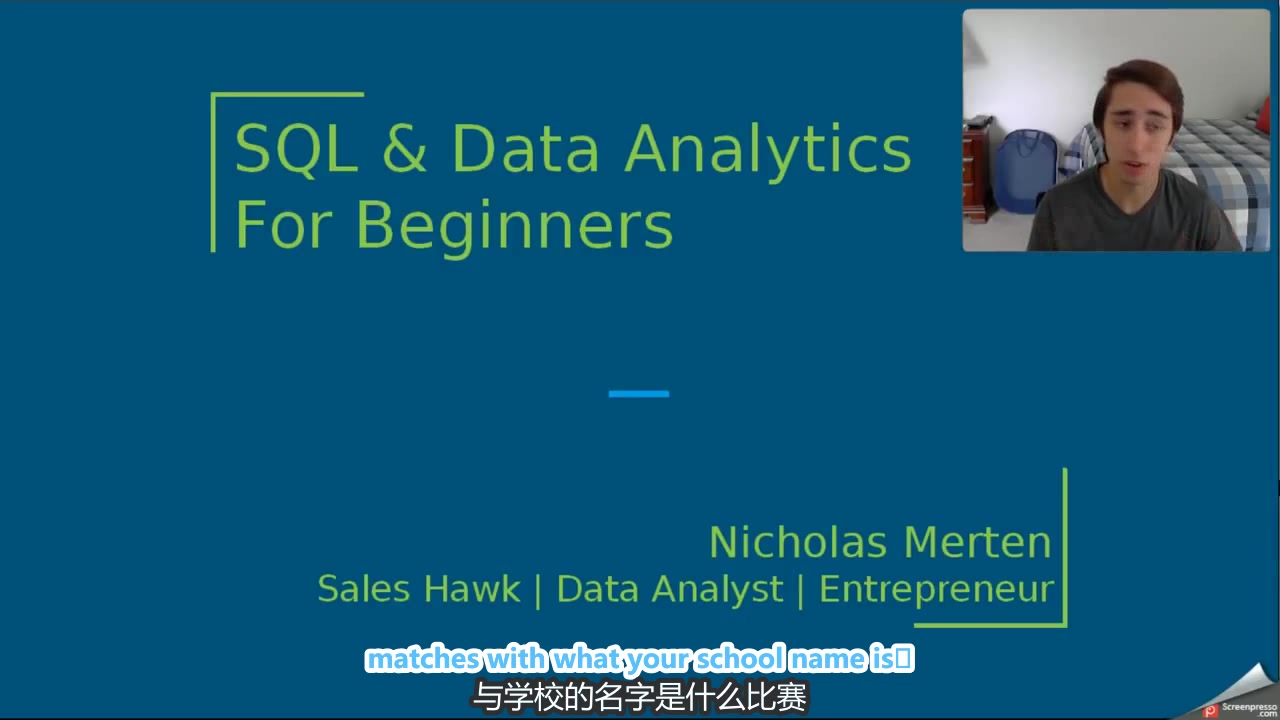 用Sql进行数据分析入门级别(含中英字幕机翻)SQL & Data Analytics for Beginners哔哩哔哩bilibili