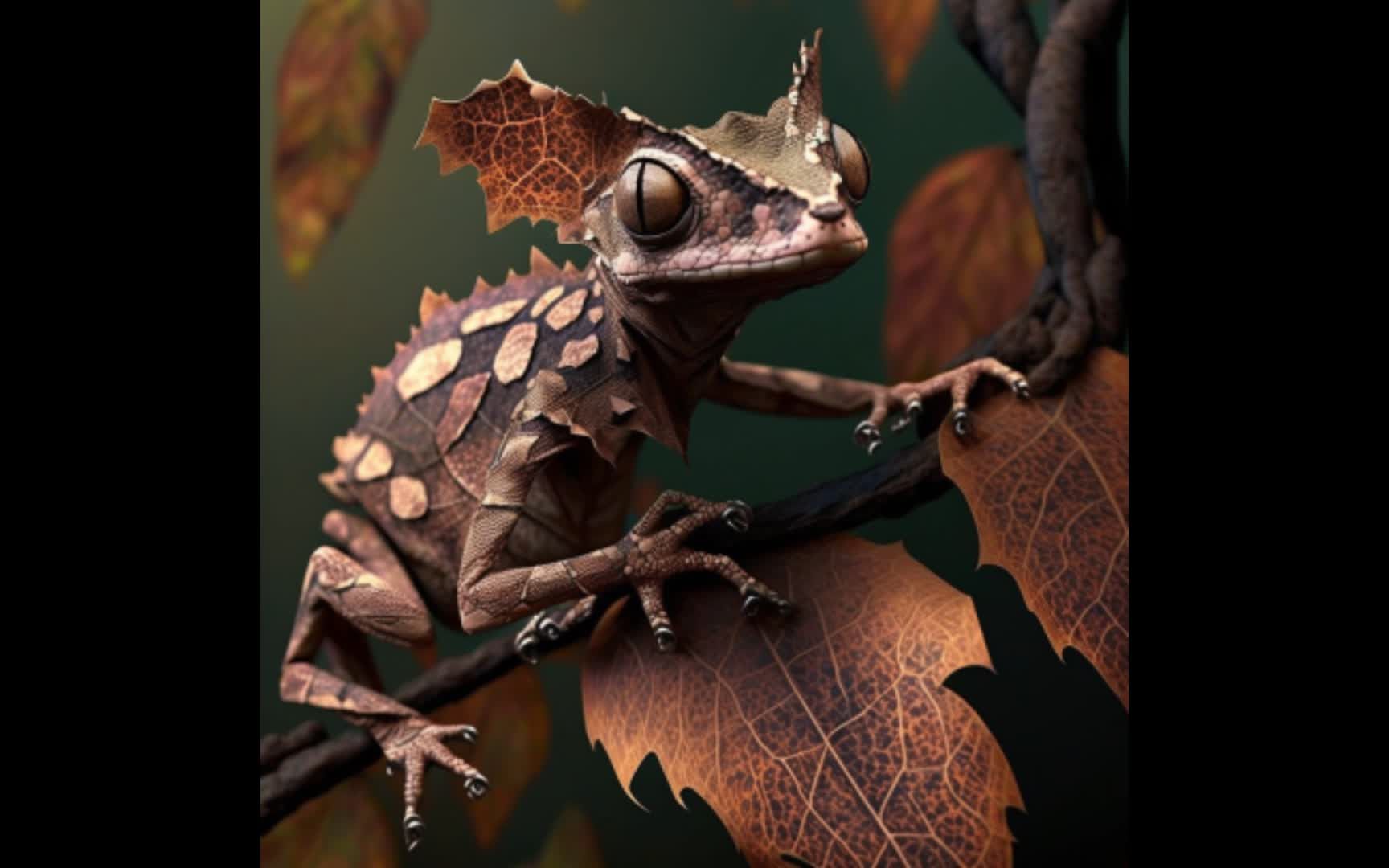 迷彩高手--叶尾壁虎