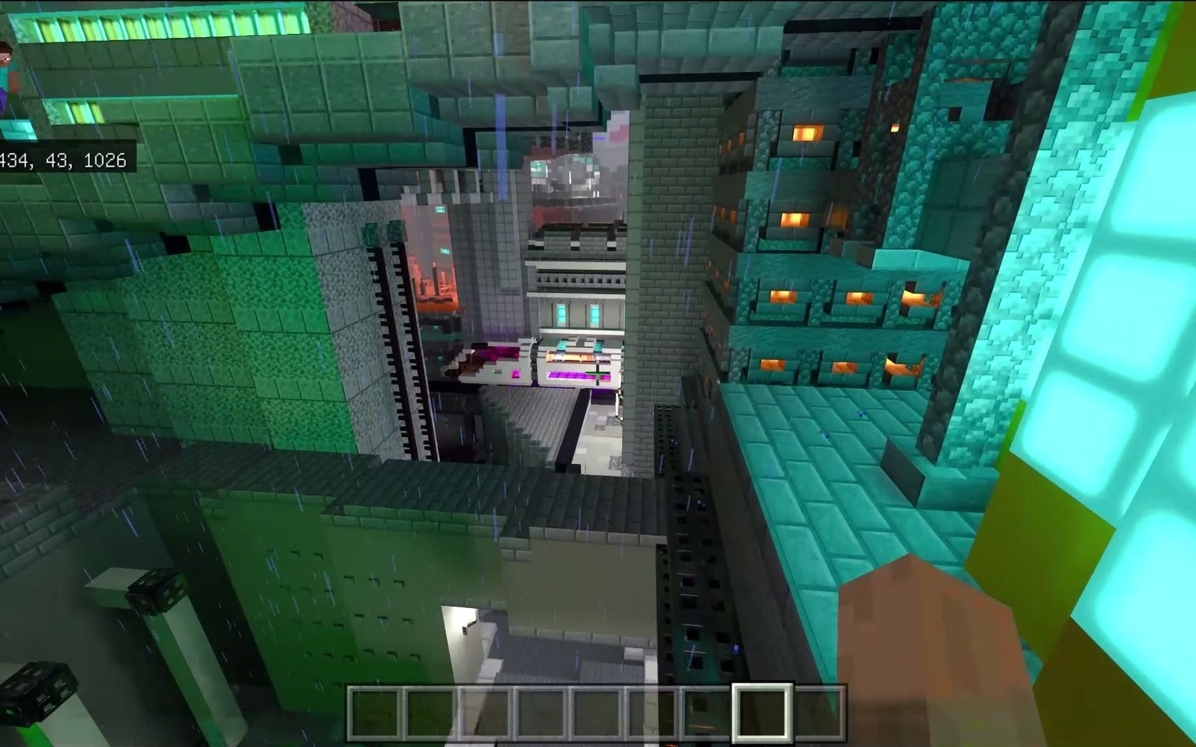 rtx3090我的世界光线追踪版4k演示霓虹街区