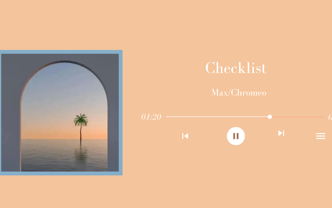 [图]【小众歌单】｜日推｜快乐最重要｜《Checklist》