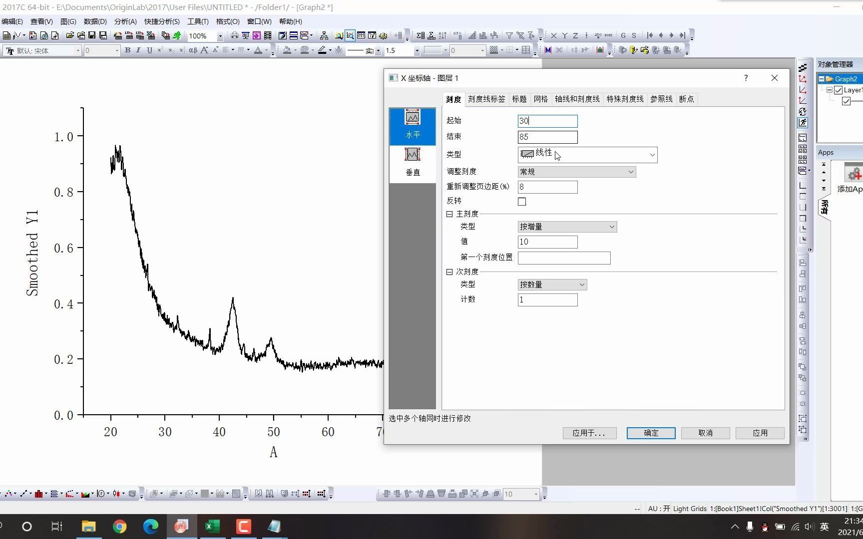 XRD检测数据使用origin绘制XRD衍射图和多数据处理多层XRD衍射图绘制哔哩哔哩bilibili