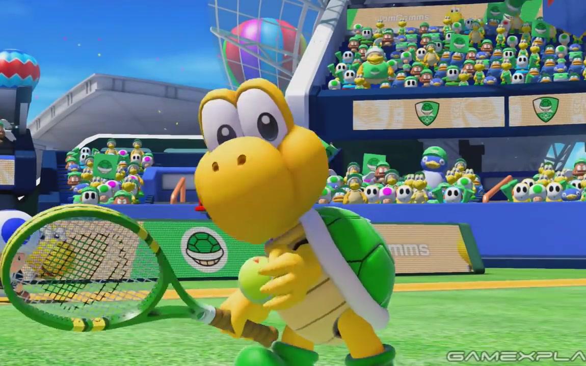 [图]【实机演示】慢慢龟（Koopa Troopa）加入《马里奥网球：王牌》