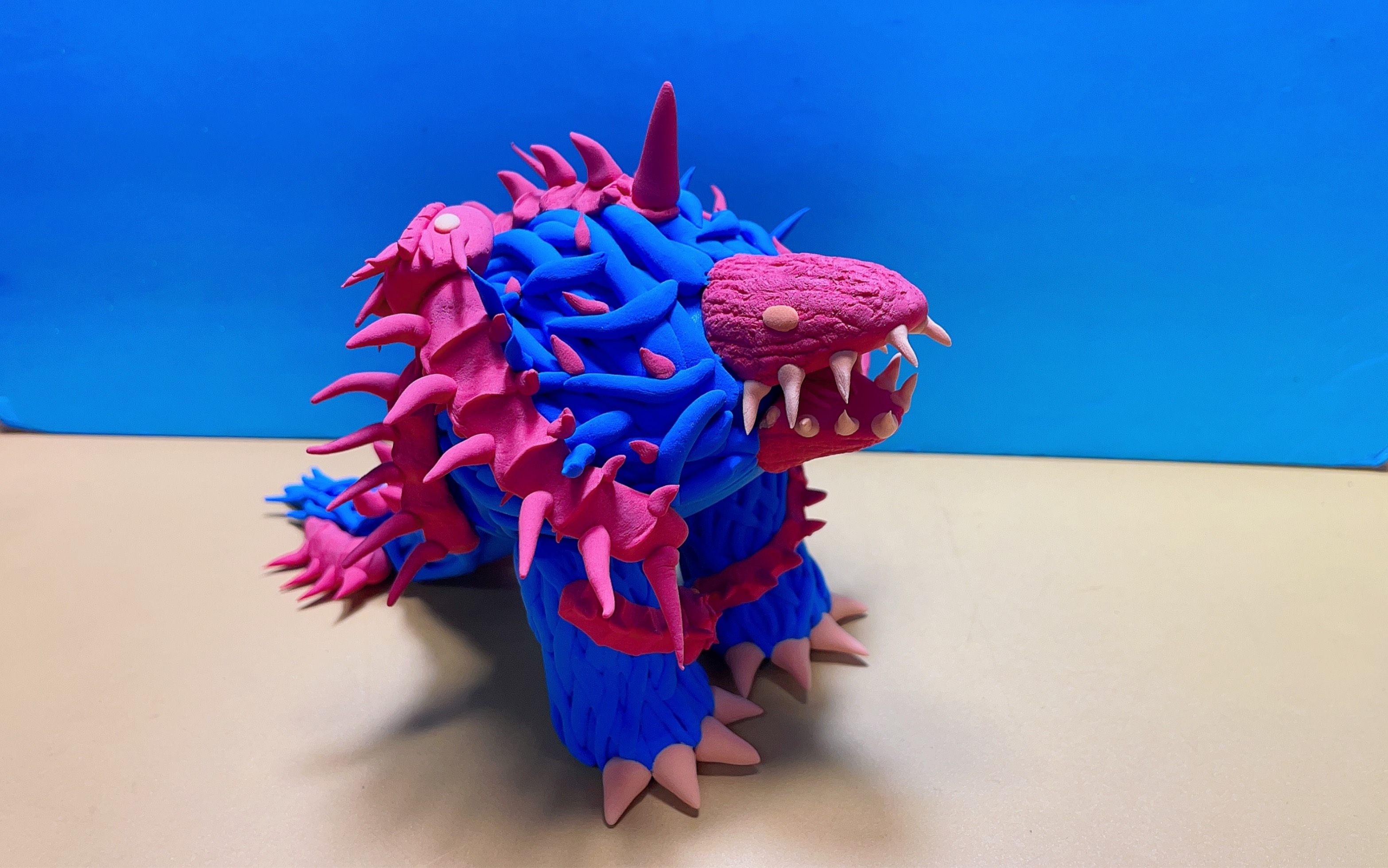 大挑战,用粘土捏奥特曼怪兽魔格究极大蛇