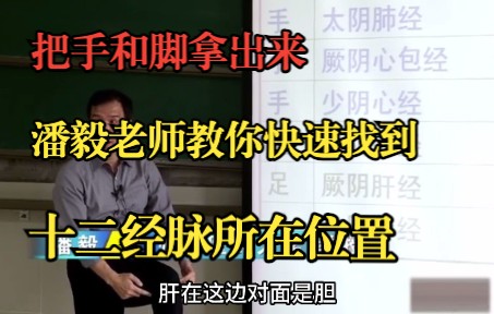 [图]潘毅：拿出你的手和脚，教你快速找到人体十二经脉的位置