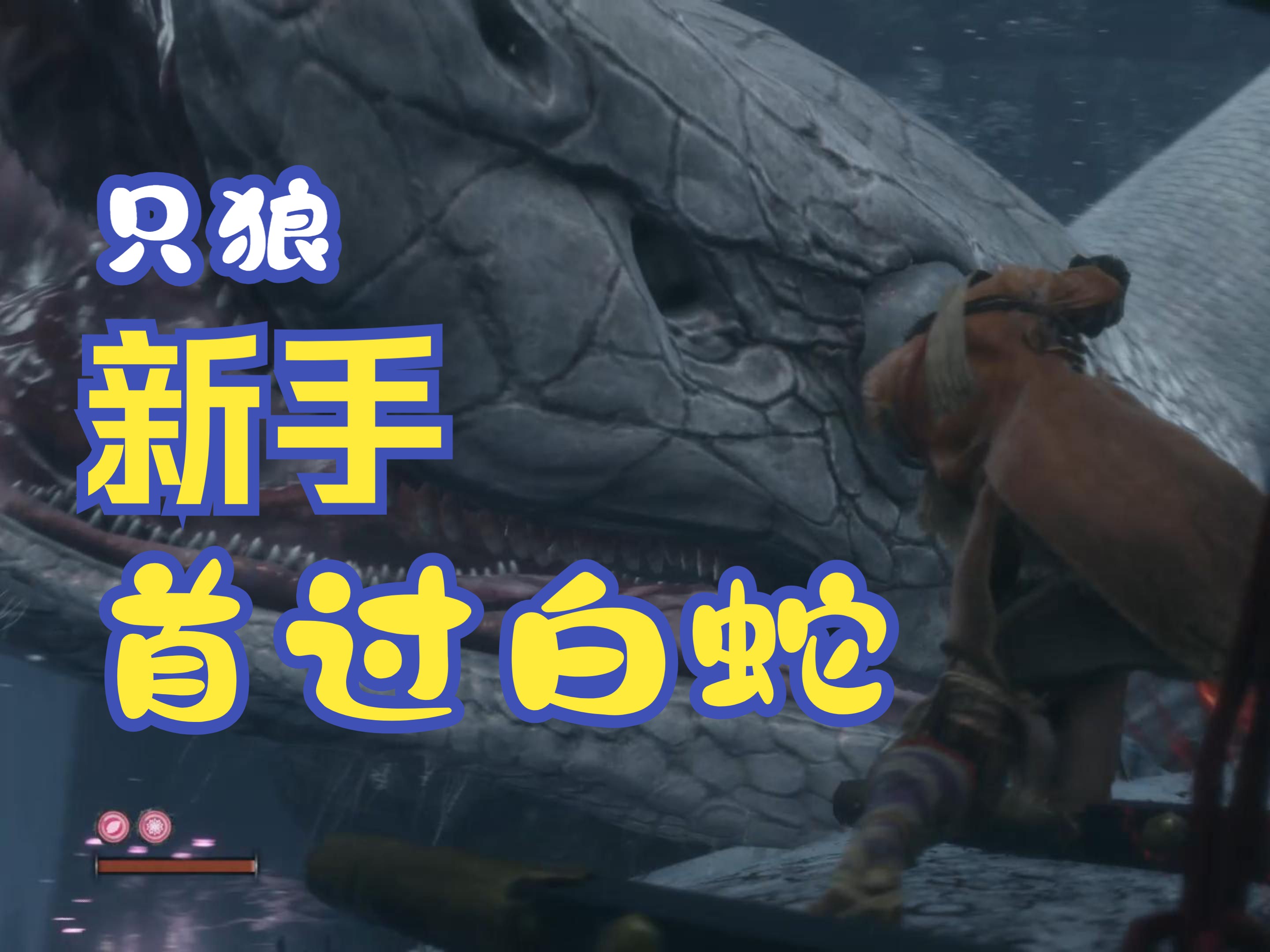 【只狼】: 新手第一次过白蛇,有惊有险,结局nice!
