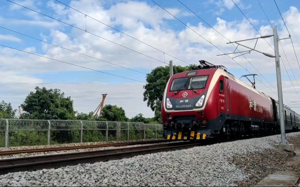广铁广段hxd1d-0469担当z190次(广州-郑州)本务