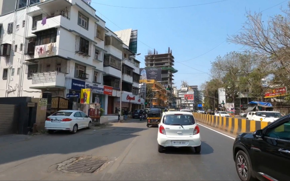 [图]驾驶在孟买，从Bandra到Juhu－印度街景｜Drive from Bandra to Juhu｜Mumbai's Posh Coastal Suburbs