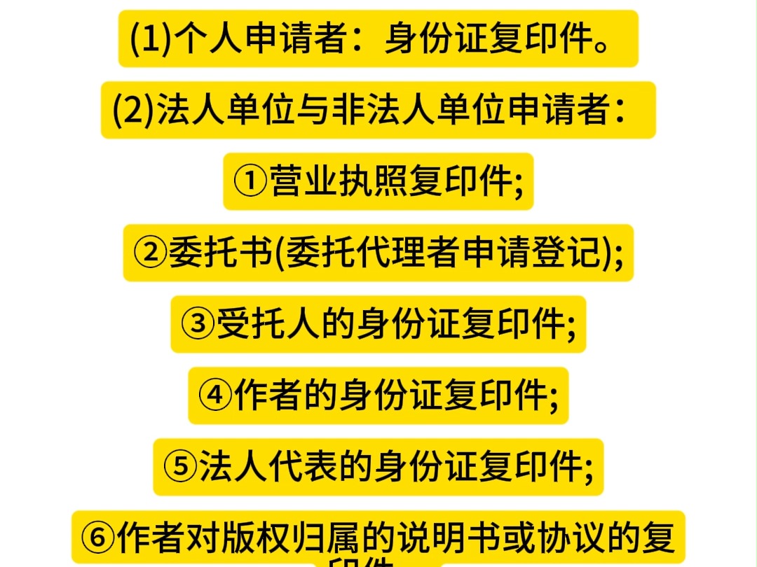 版权登记流程及所需材料哔哩哔哩bilibili