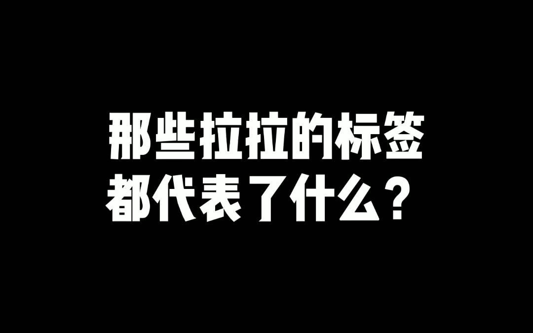 LE 拉拉的标签都代表了什么?哔哩哔哩bilibili