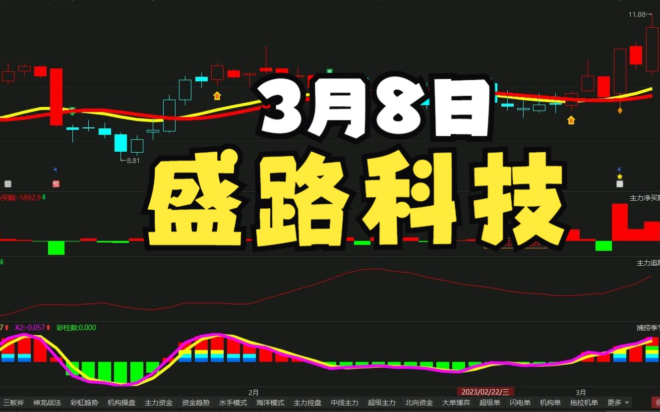 3月8日 盛路科技主力资金流入,后续拉升?哔哩哔哩bilibili