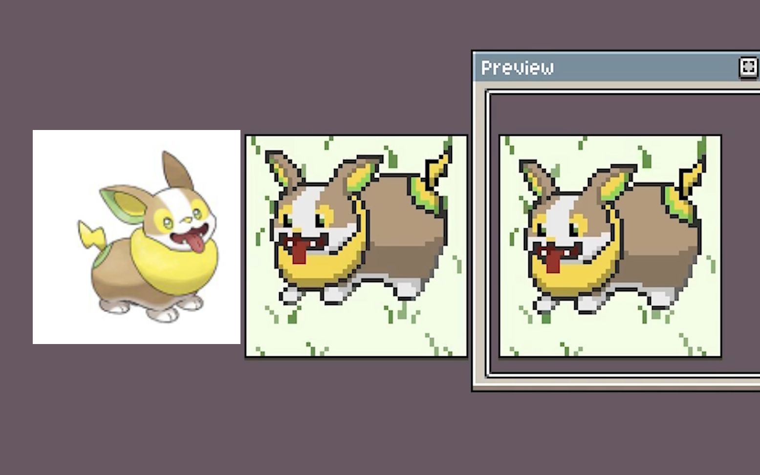 画个"来电犬"的像素图