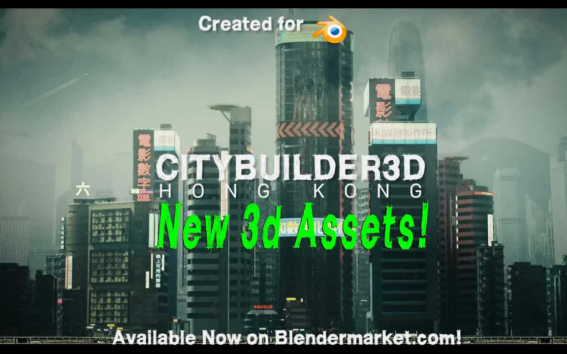 iBlender中文版插件 程序化城市建模 模型建筑 最爱香港 City Scene Hong Kong Blender 插件 教程哔哩哔哩bilibili