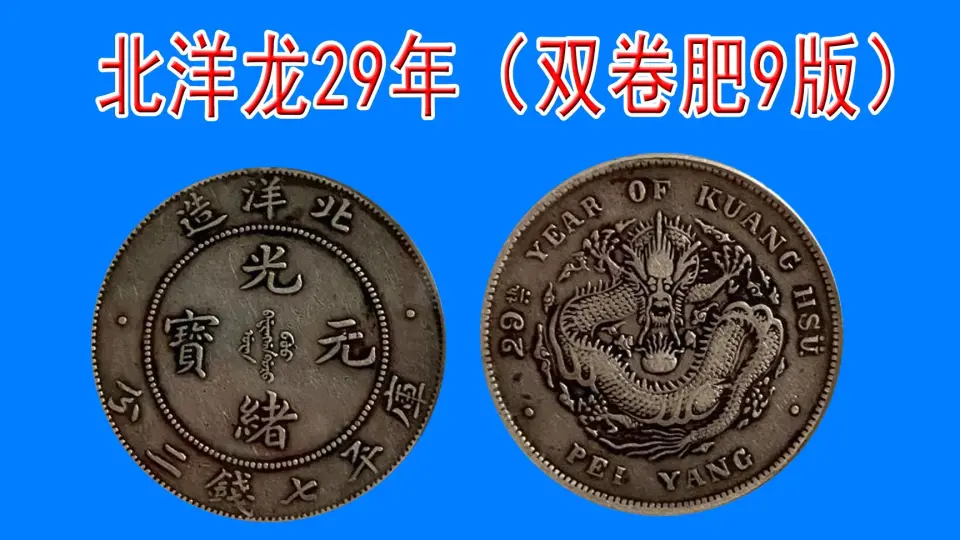 北洋造29年光绪元宝银币版别，双卷肥9版_哔哩哔哩_bilibili