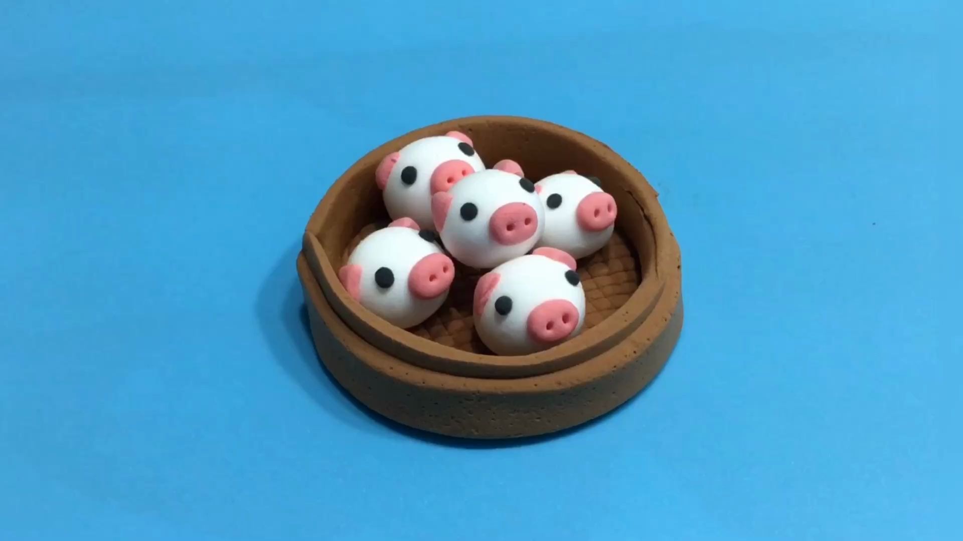 教你用粘土做猪猪奶黄小笼包!_哔哩哔哩_bilibili