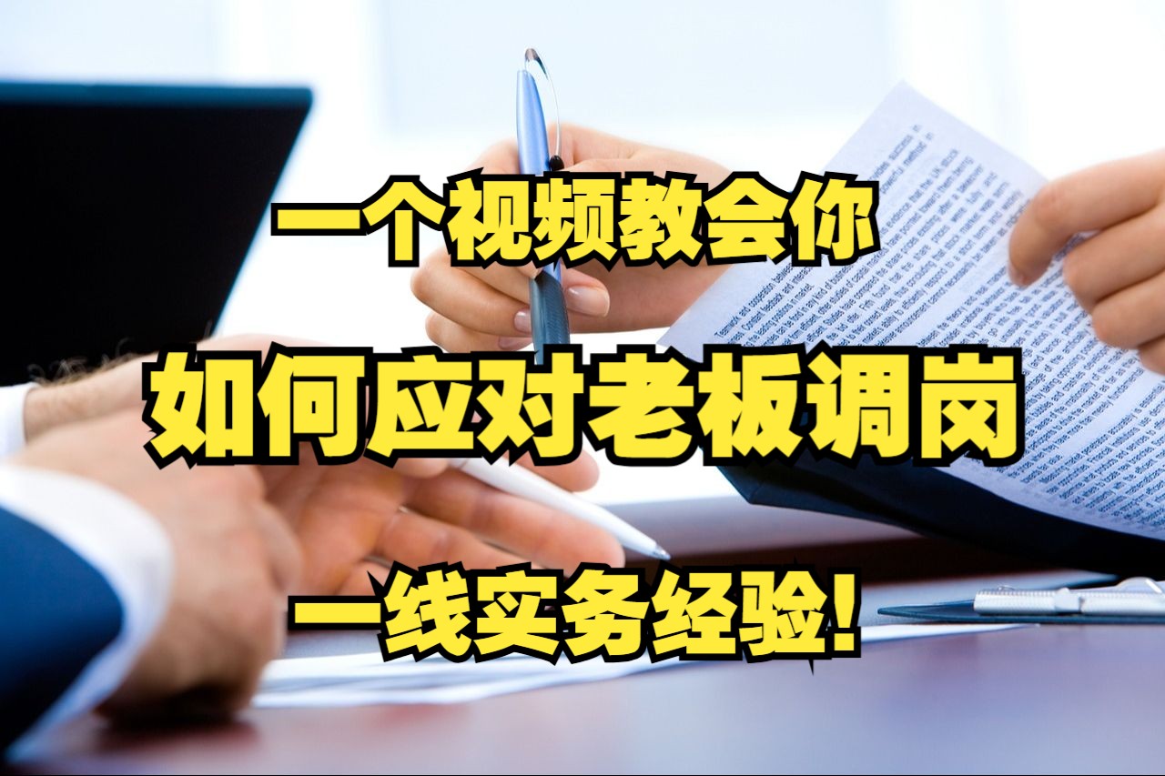 【内部教学】一个视频教会你如何全面应对用人单位调岗(全站第一个详细版本)哔哩哔哩bilibili