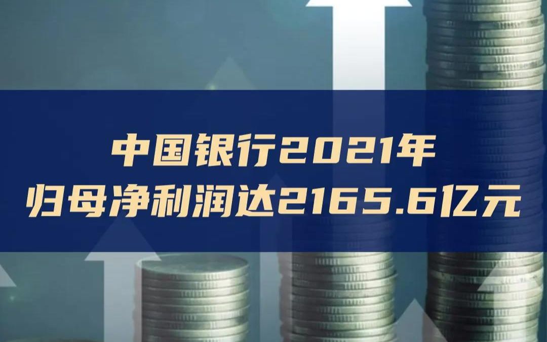 中国银行2021年归母净利润达2165.6亿元哔哩哔哩bilibili