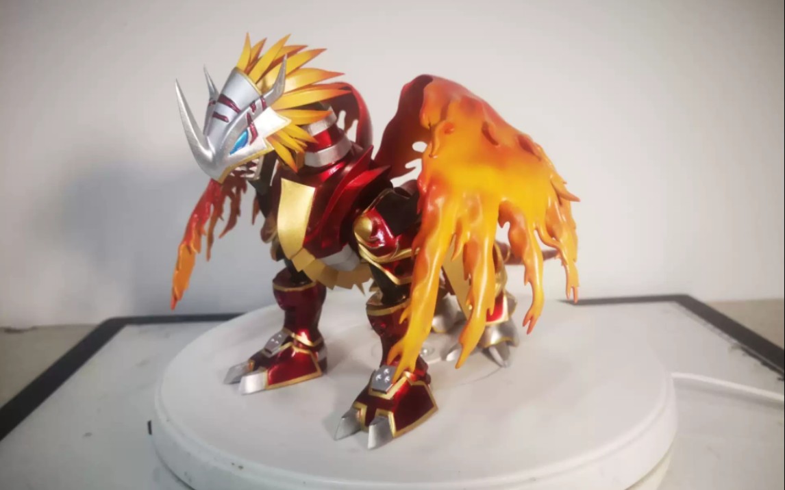 古代暴龙兽数码宝贝3d打印白模型未上色