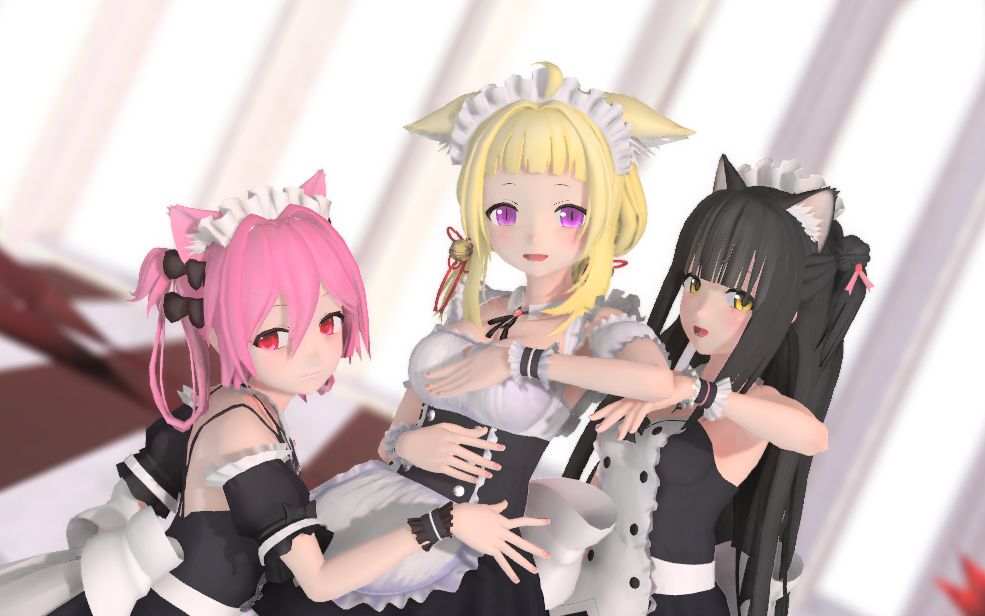 【碧蓝航线mmd】jewel 【初霜 有明 夕暮】【模型测试】_哔哩哔哩